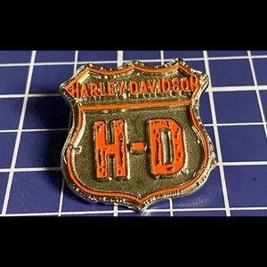 Harley Davidson Pin Vest Jacket Pin - Bar And Shield H-D Deep Engraved Into Pin